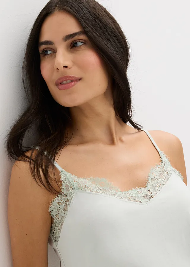 Top de pyjama en coton et viscose • menthol clair • product-page.page-title-suffix