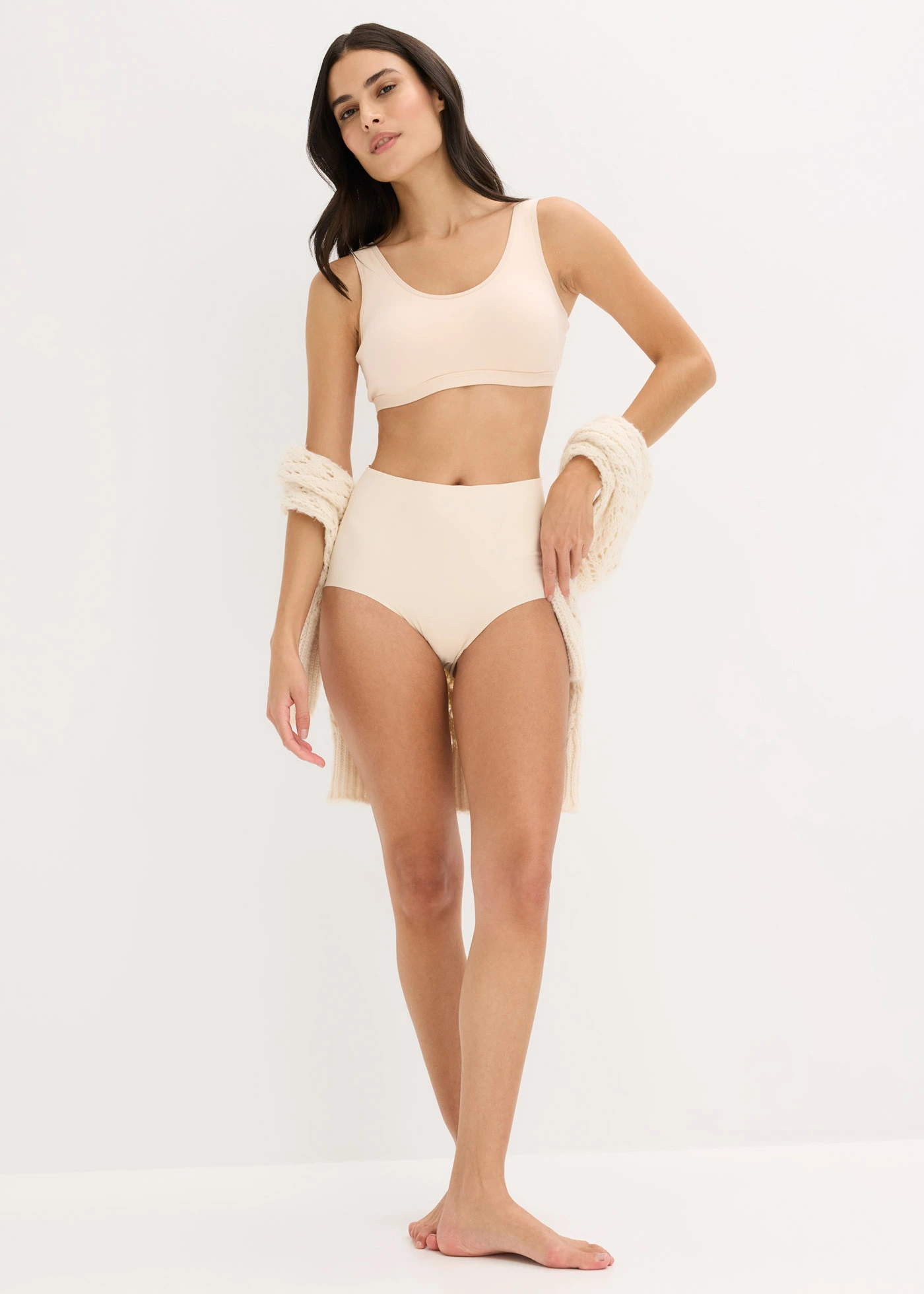 Hipster van microvezel (set  van 4) • zwart+poudre • bonprix online shop