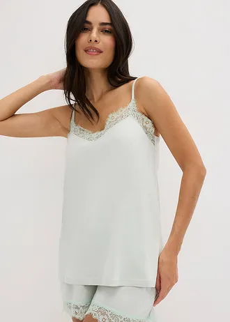 Tričko na spaní, z měkké viskózové směsi, barva: světle mentolová