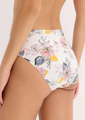 Maxikalhotky s organickou bavlnou (4 ks v balení) • krémová s potiskem + starorůžová + noční modrá • bonprix obchod