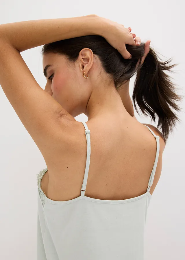 Top de pyjama en coton et viscose • menthol clair • product-page.page-title-suffix