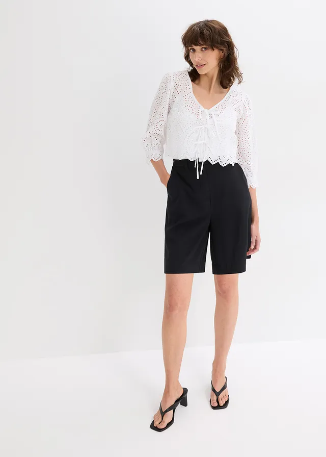 Bermuda met figuurnaden • zwart • product-page.page-title-suffix