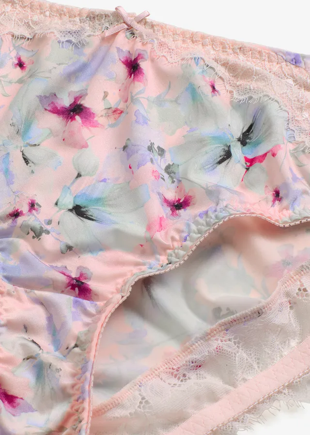 Lot de 2 slips maxi à imprimé brillant • rose clair floral • product-page.page-title-suffix