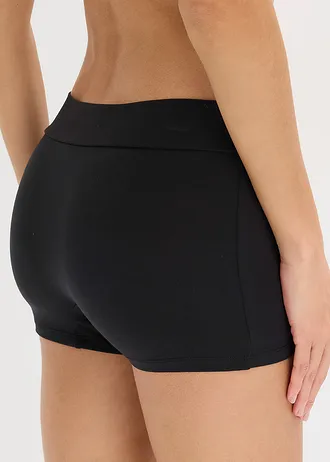 Dámské maxi boxerky z měkkého modalu (3 ks v balení), barva: černá /křídově béžová