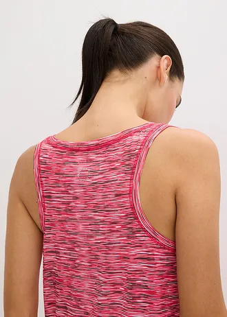 Funkční top s vykrojeným zadním dílem, rychleschnoucí • rajská pink-černá • bonprix obchod