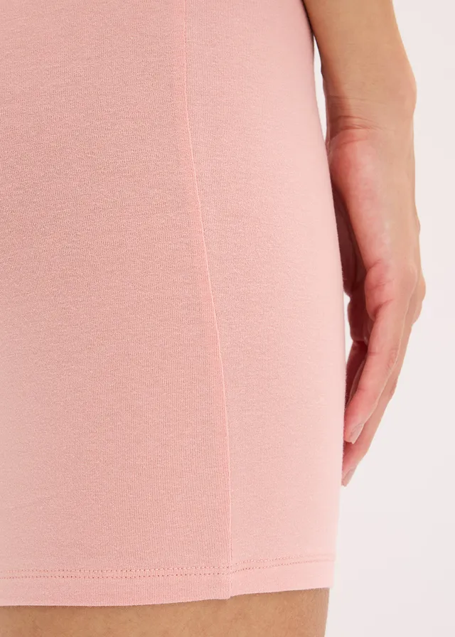 Lot de 3 boxers femme longs en coton extensible • vieux rose/gris ardoise/blanc • product-page.page-title-suffix