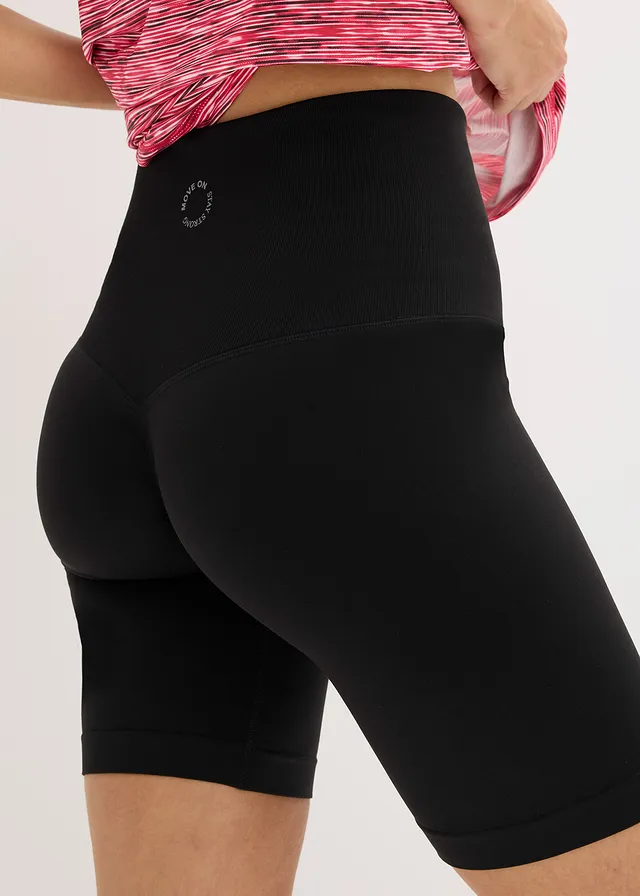 Cycliste sans coutures avec effet scrunch, Couleur: noir