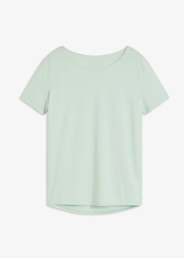 Lang sportshirt met rugdecolleté