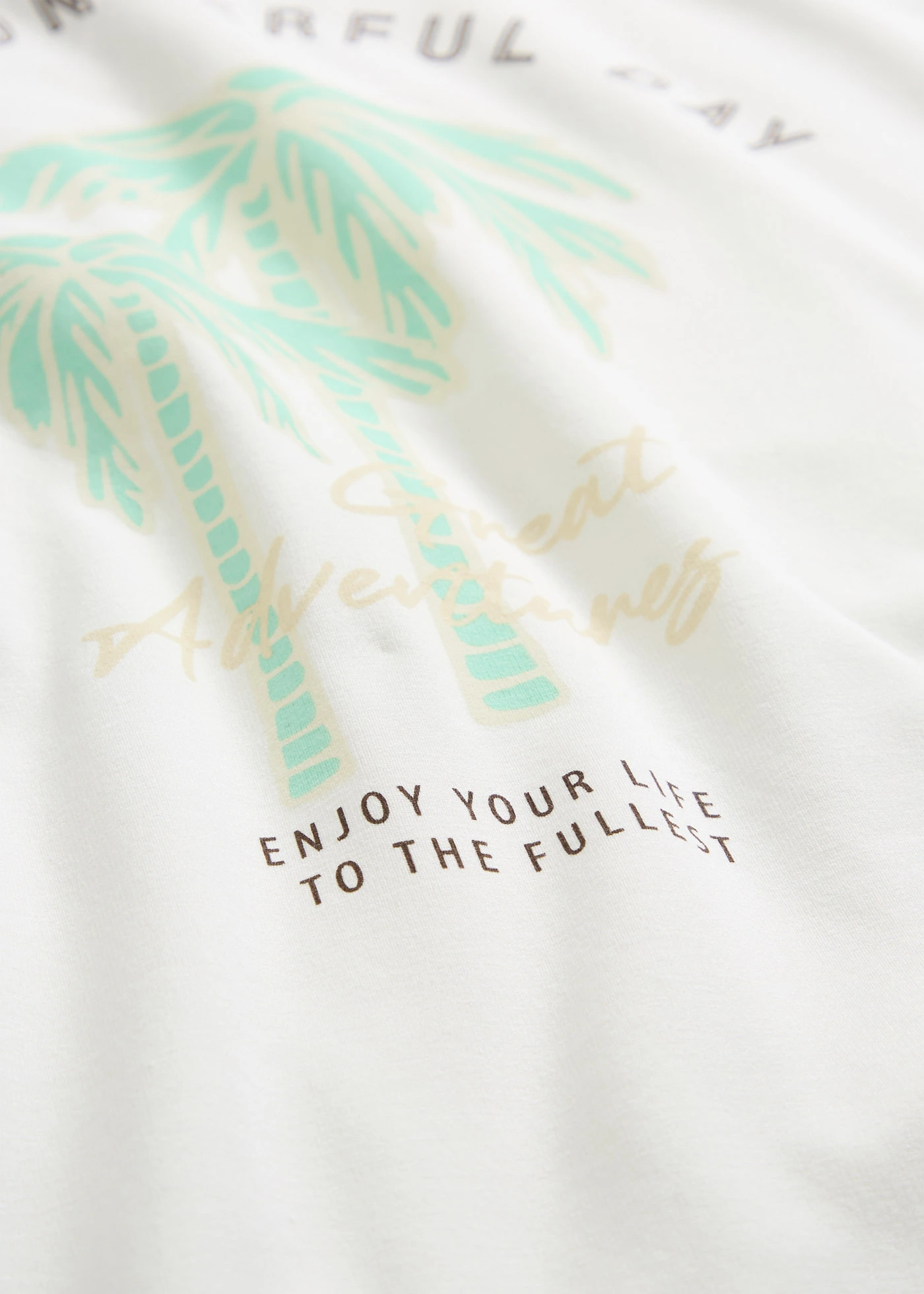 T-shirt à imprimé • blanc cassé/bleu menthol • Boutique bonprix