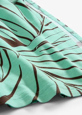 Žerzejové šaty ze splývavé viskózové směsi • tmavě hnědá/mentolově modrá • bonprix obchod