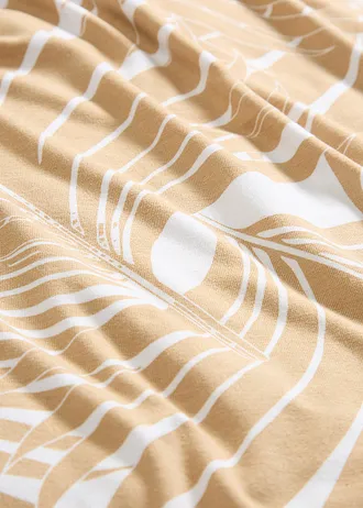 Žerzejové šaty ze splývavé viskózové směsi • přírodní bílá/nová béžová • bonprix obchod