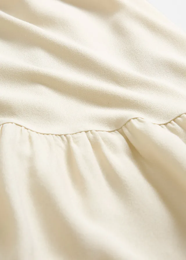 Maxi jurk met strokenrok van soepele viscose • ecru • product-page.page-title-suffix