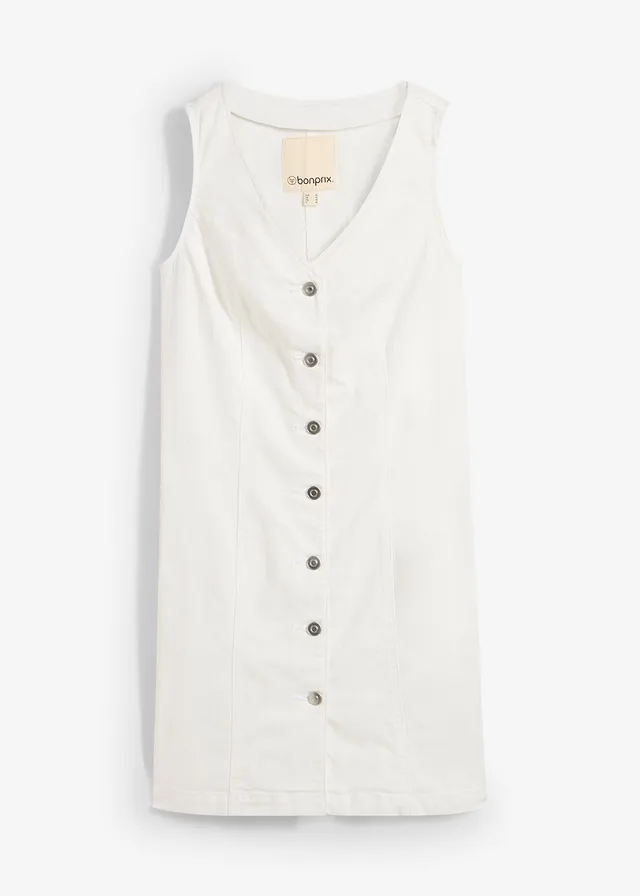 Spijkerjurk, Kleur: wit denim