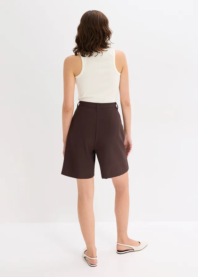 Bermuda met figuurnaden • donkerbruin • product-page.page-title-suffix