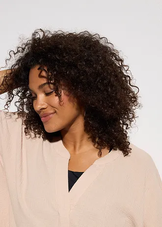 Tunique de plage en gaze de coton • beige craie • Boutique bonprix