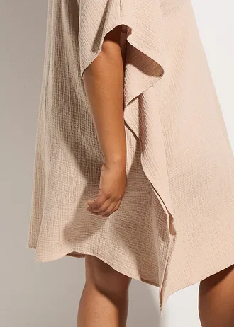 Tunique de plage en gaze de coton • beige craie • Boutique bonprix