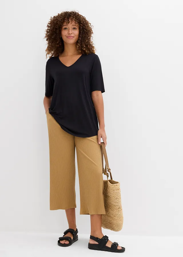 T-shirt long en viscose douce • noir • product-page.page-title-suffix