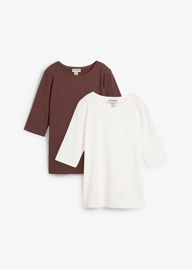 T-shirt z bawełny organicznej (2 sztuki) - Bonprix