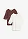 Lot de 2 T-shirts 100% coton, Couleur: écru-acajou foncé