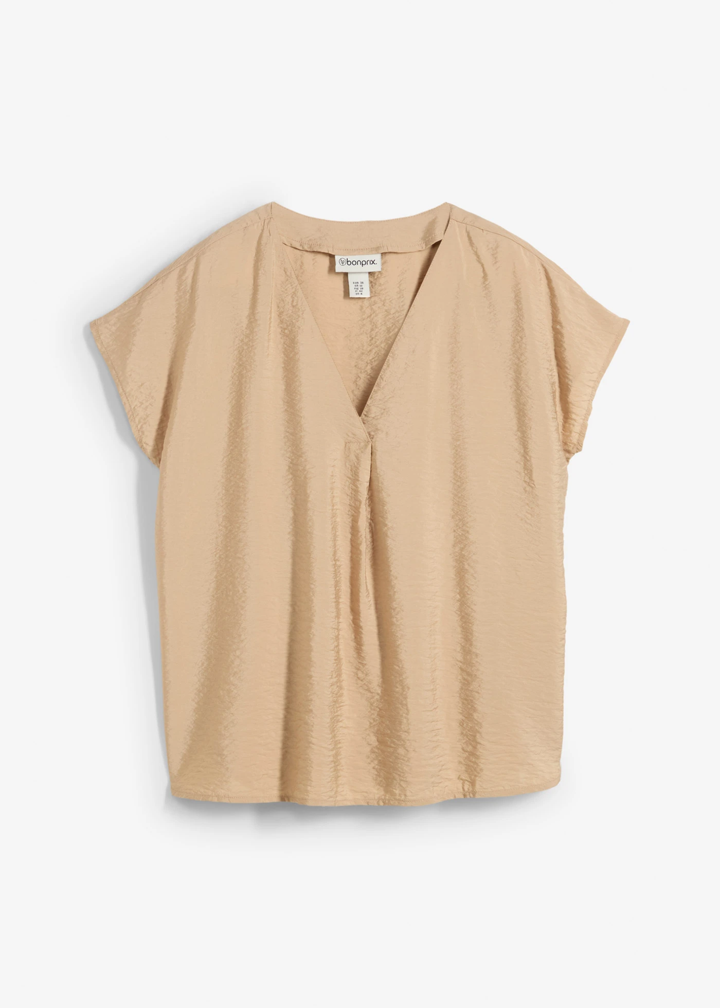 Tuniková halenka ze splývavé viskózové směsi • nová béžová • bonprix obchod