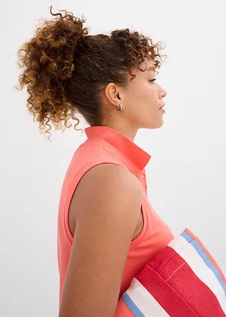 Pólo top z čisté organické bavlny • světle lososová • bonprix obchod