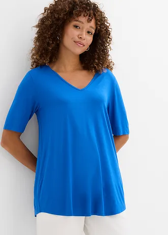 Longshirt van zachte viscose, Kleur: arctisch blauw