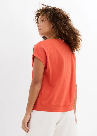 Tričko z čisté organické bavlny (2 ks v balení), barva: černá + skořicově červená