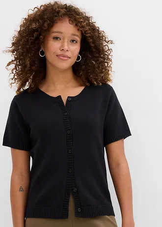 Vest met korte mouwen, Kleur: zwart