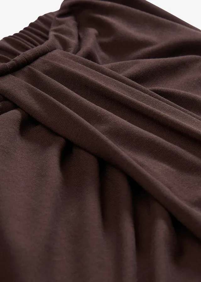 Jupe en jersey avec taille élastiquée • marron foncé • product-page.page-title-suffix