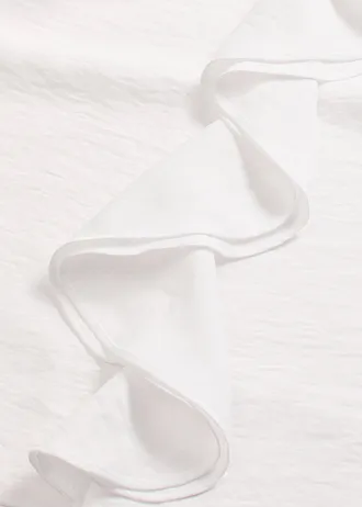 Top s úzkými ramínky, z lesklého saténu • přírodní bílá • bonprix obchod