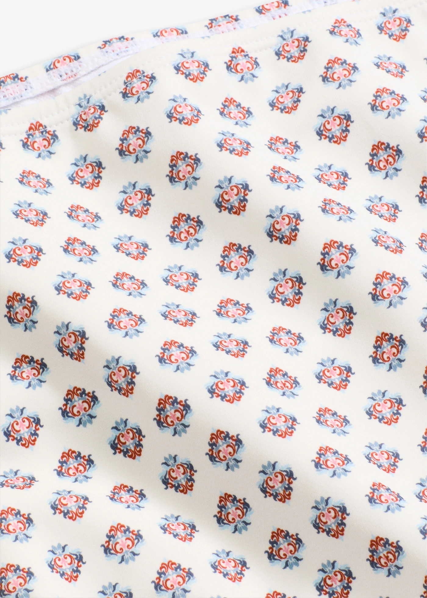 Bikinové kalhotky s vysokým pasem • přírodní bílo-modrá s potiskem • bonprix obchod