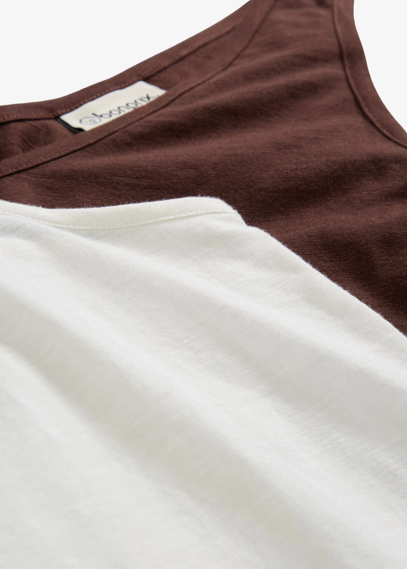 Tanktop van katoen (set van 2) • wolwit-terrabruin • bonprix online shop