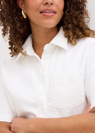 Džínová halenka, oversize • bílý denim • bonprix obchod