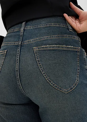 Mom džíny, High Waist • tmavě modrý denim used • bonprix obchod