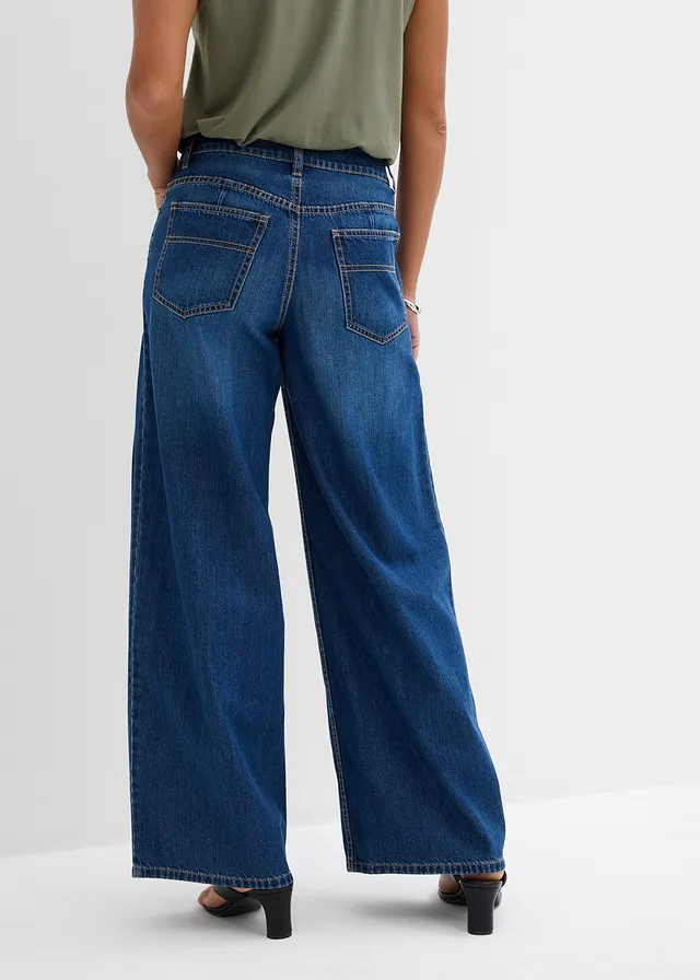 Wide leg jeans mid waist • blue stone used • product-page.page-title-suffix