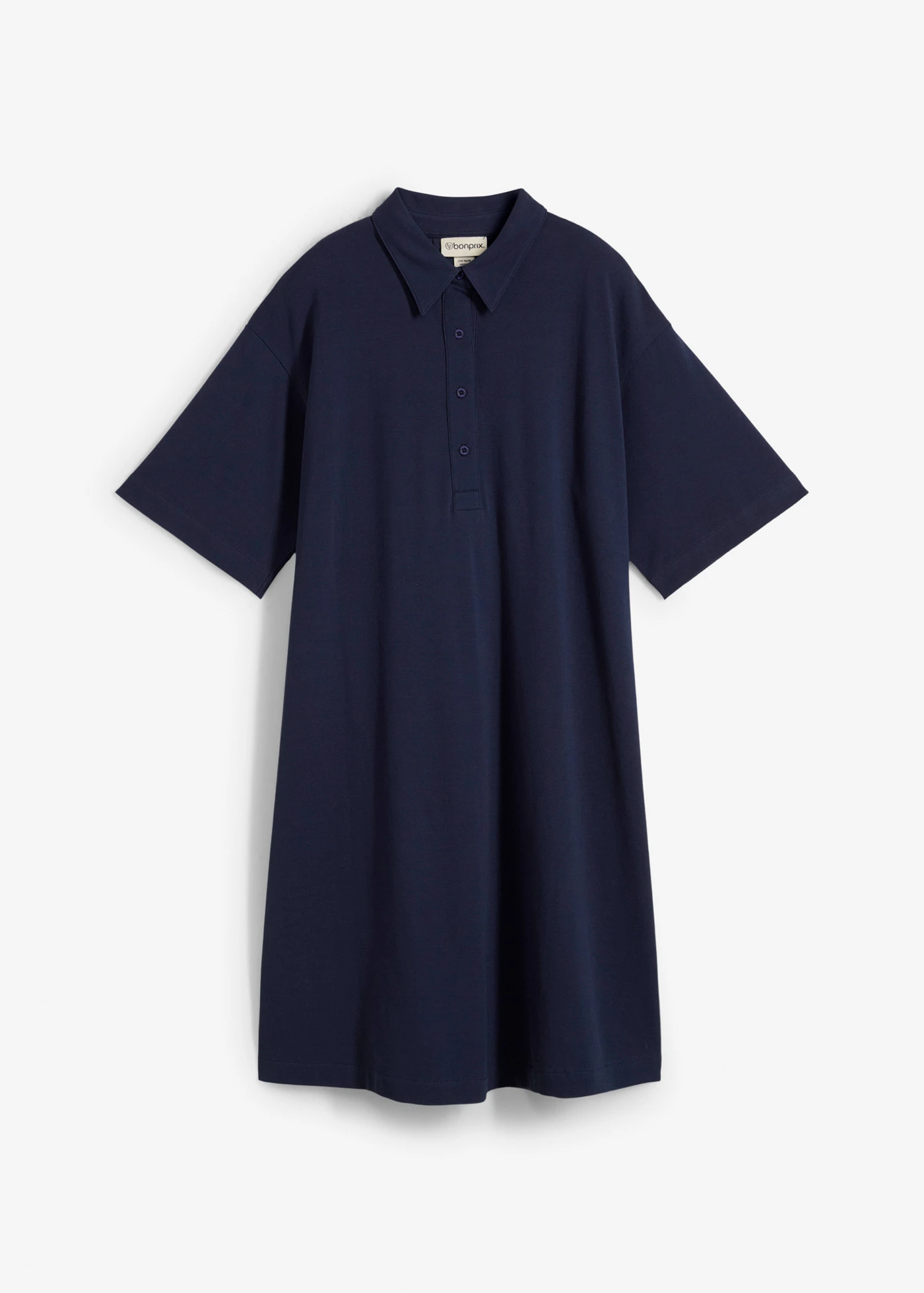 Šaty pólo z čisté bavlny • tmavě modrá • bonprix obchod