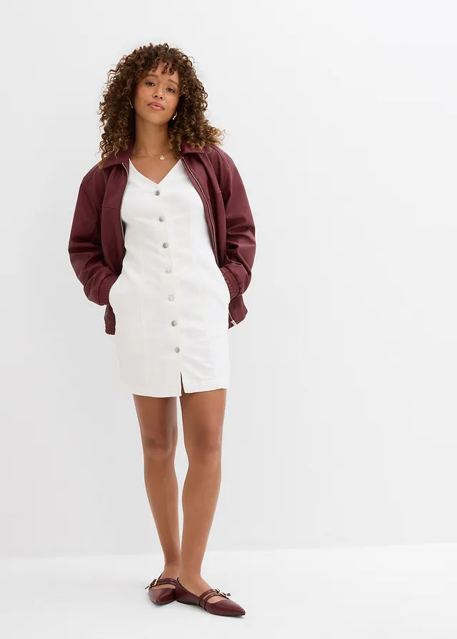 Spijkerjurk, Kleur: wit denim
