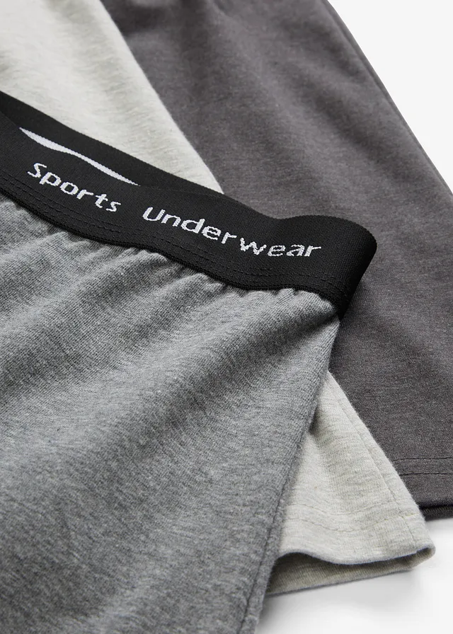 Lot de 3 boxers mi-longs coton • gris clair chiné/gris chiné/anthracite chiné • product-page.page-title-suffix