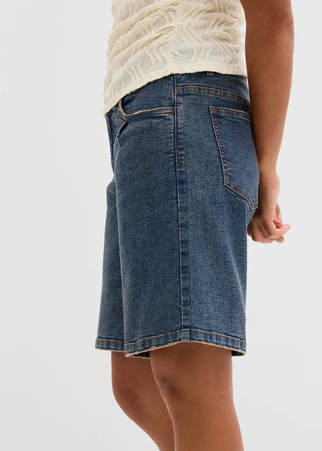 Bermuda en jean, taille mi-haute • bleu denim used • product-page.page-title-suffix