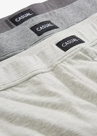 Bokové boxerky s bavlnou (3 ks v balení) • antracitový melír/šedý melír/světle šedý melír • bonprix obchod