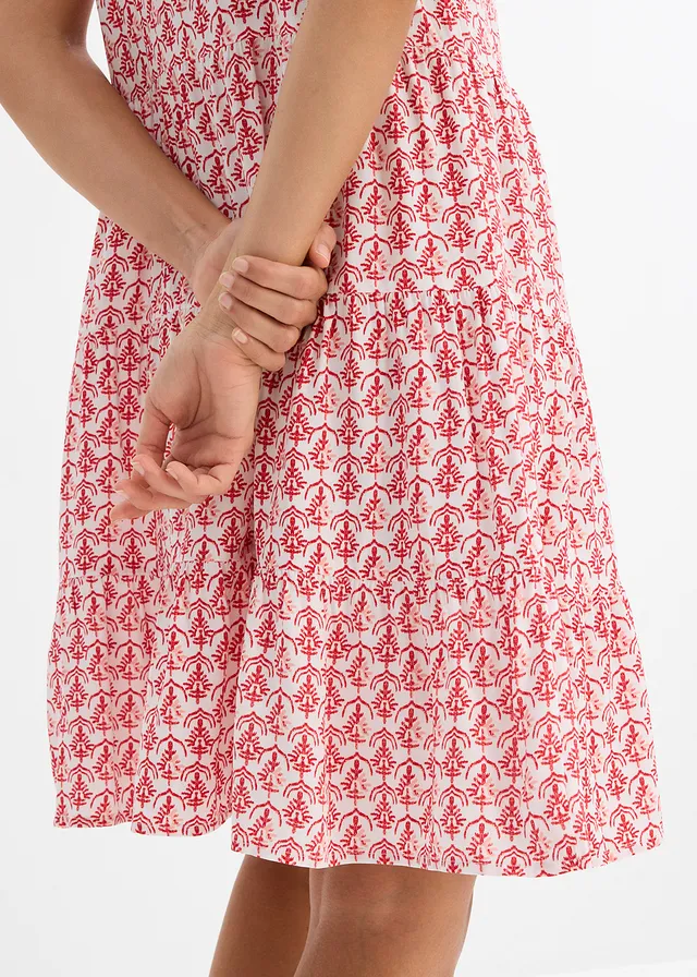 Jurk met spaghettibandjes van soepele viscose • wit-rood • product-page.page-title-suffix