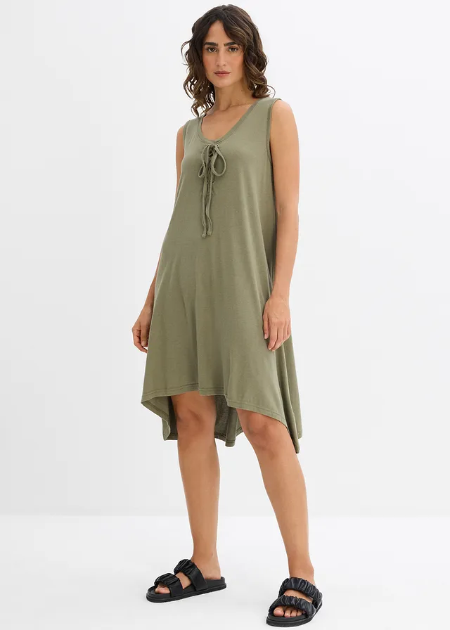 Robe en jersey à laçage • olive • product-page.page-title-suffix