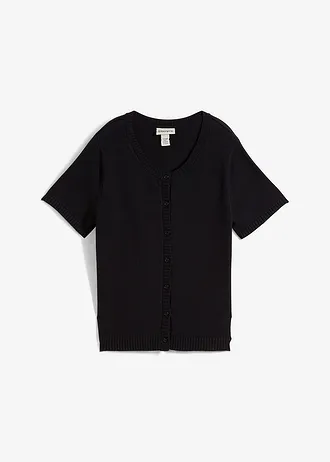 Vest met korte mouwen, Kleur: zwart