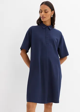 Šaty pólo z čisté bavlny, barva: tmavě modrá