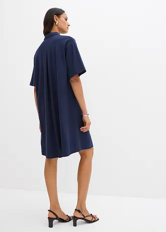 Šaty pólo z čisté bavlny, barva: tmavě modrá