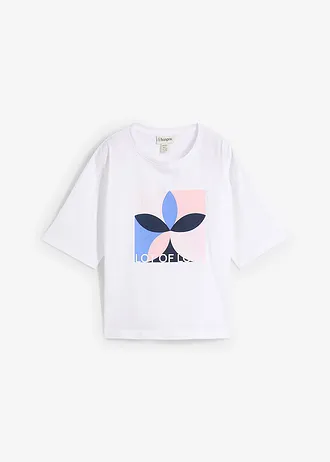 Tričko z čisté bavlny, barva: bílá s grafickým potiskem