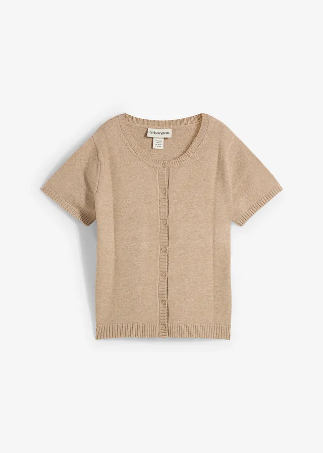 Pletený sveter, krátky rukáv