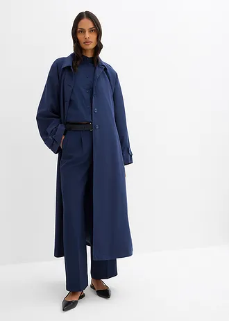 Soepelvallende bandplooibroek • donkerblauw • bonprix online shop