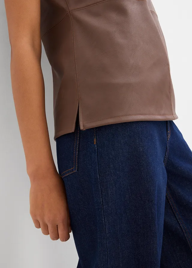 Imitatieleren top • bruin • product-page.page-title-suffix