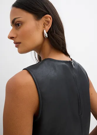 Top bőrutánzatból • fekete • bonprix áruház